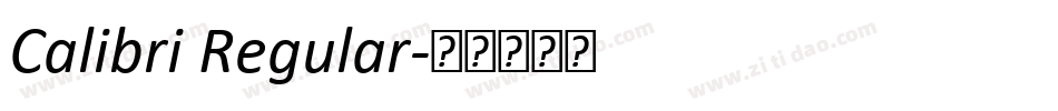 Calibri Regular字体转换